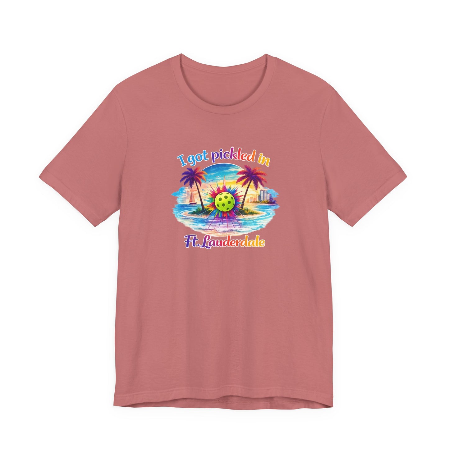 "I Got Pickled in Ft. Lauderdale" Pickleball T-Shirt — Funny Florida Vacation Tee & Souvenir Gift