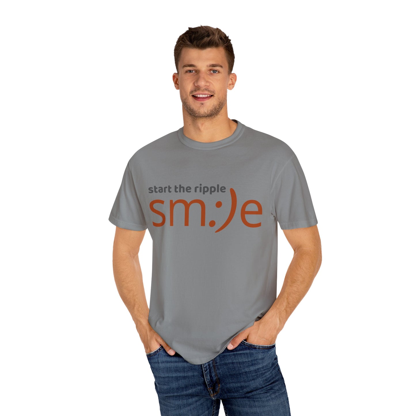 sm:)e Start the Ripple Garment-Dyed Tee | Premium Change-Maker Streetwear | Unisex Statement Shirt