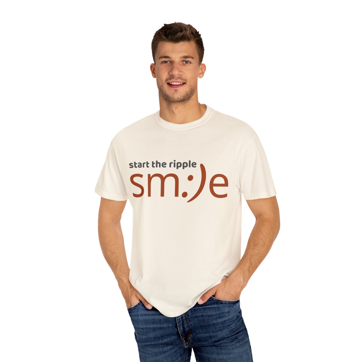 sm:)e Start the Ripple Garment-Dyed Tee | Premium Change-Maker Streetwear | Unisex Statement Shirt