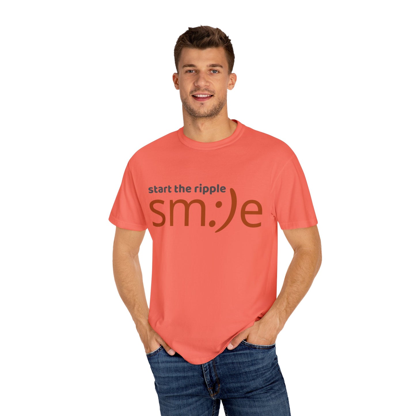 sm:)e Start the Ripple Garment-Dyed Tee | Premium Change-Maker Streetwear | Unisex Statement Shirt