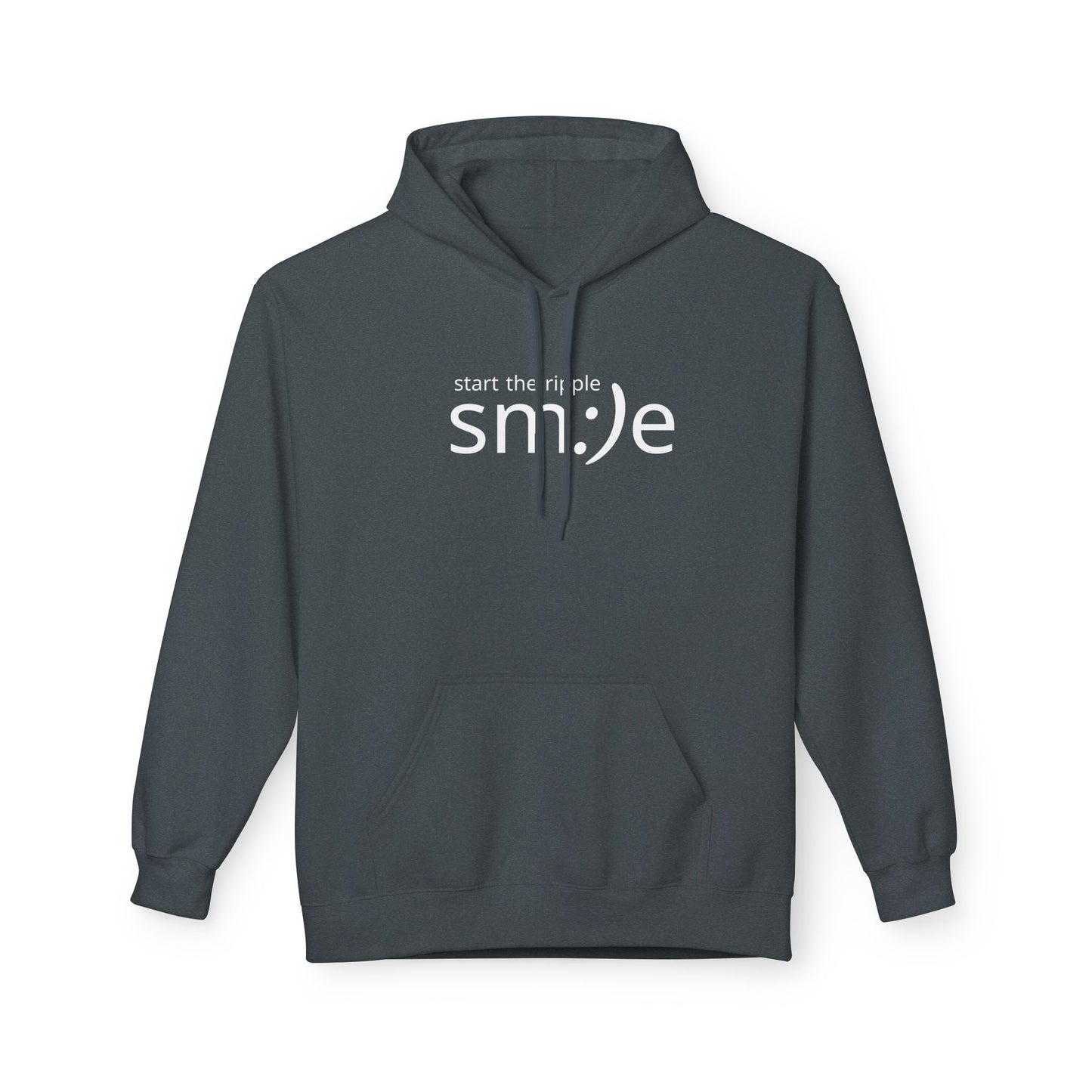 Start the Ripple sm:)e Cozy Fleece Hoodie - Fall Streetwear, Confidence Booster, Unisex Midweight Hoodie