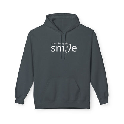 Start the Ripple sm:)e Cozy Fleece Hoodie - Fall Streetwear, Confidence Booster, Unisex Midweight Hoodie