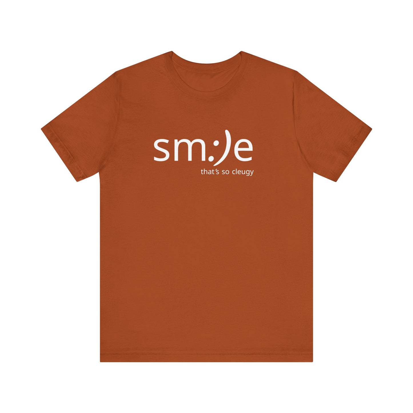 sm:)e That's So Cleugy Playful Tee - Orange Graphic Statement Shirt for Confident Vibes
