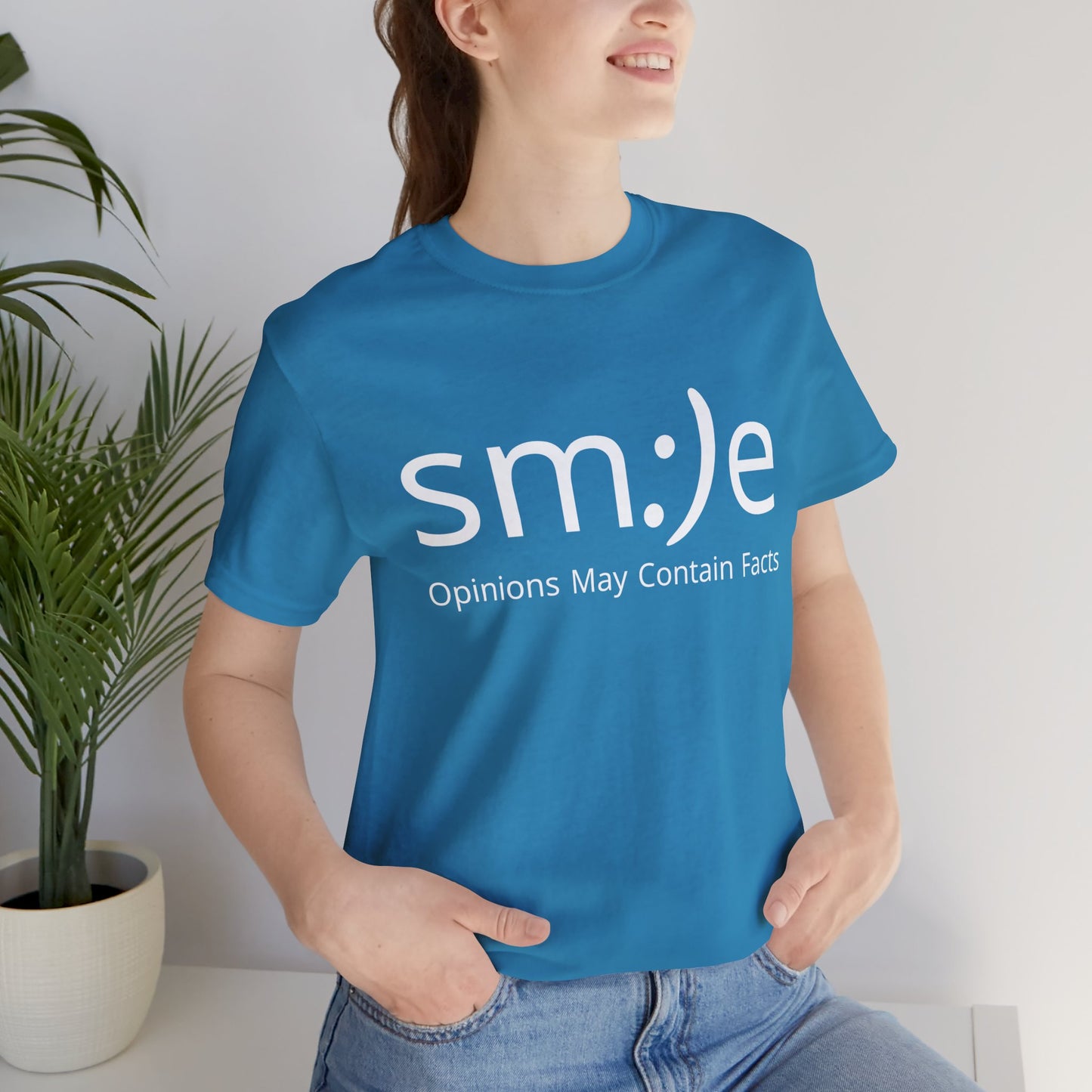 sm:)e Opinions May Contain Facts T-Shirt | Witty Statement Streetwear | Unisex Summer Tee