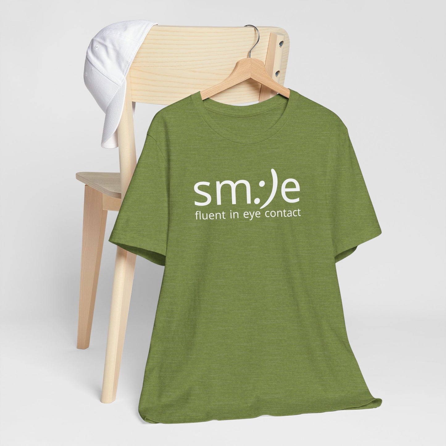 sm:)e Fluent in Eye Contact T-Shirt | Confidence Statement Tee | Unisex Streetwear