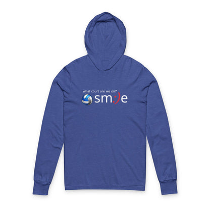 What Court Are We On? sm:)e Volleyball Hoodie - Tournament Confusion Tee