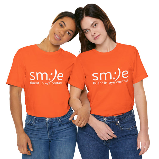 sm:)e Fluent in Eye Contact Tee | Social Confidence Streetwear | Funny Motivational Graphic Shirt