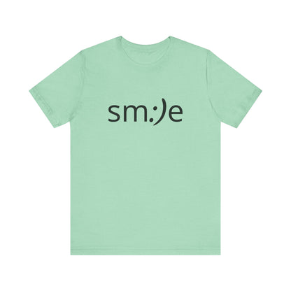 sm:)e Smile Face Logo Tee | Happy Confidence Streetwear | Funny Everyday Unisex Shirt