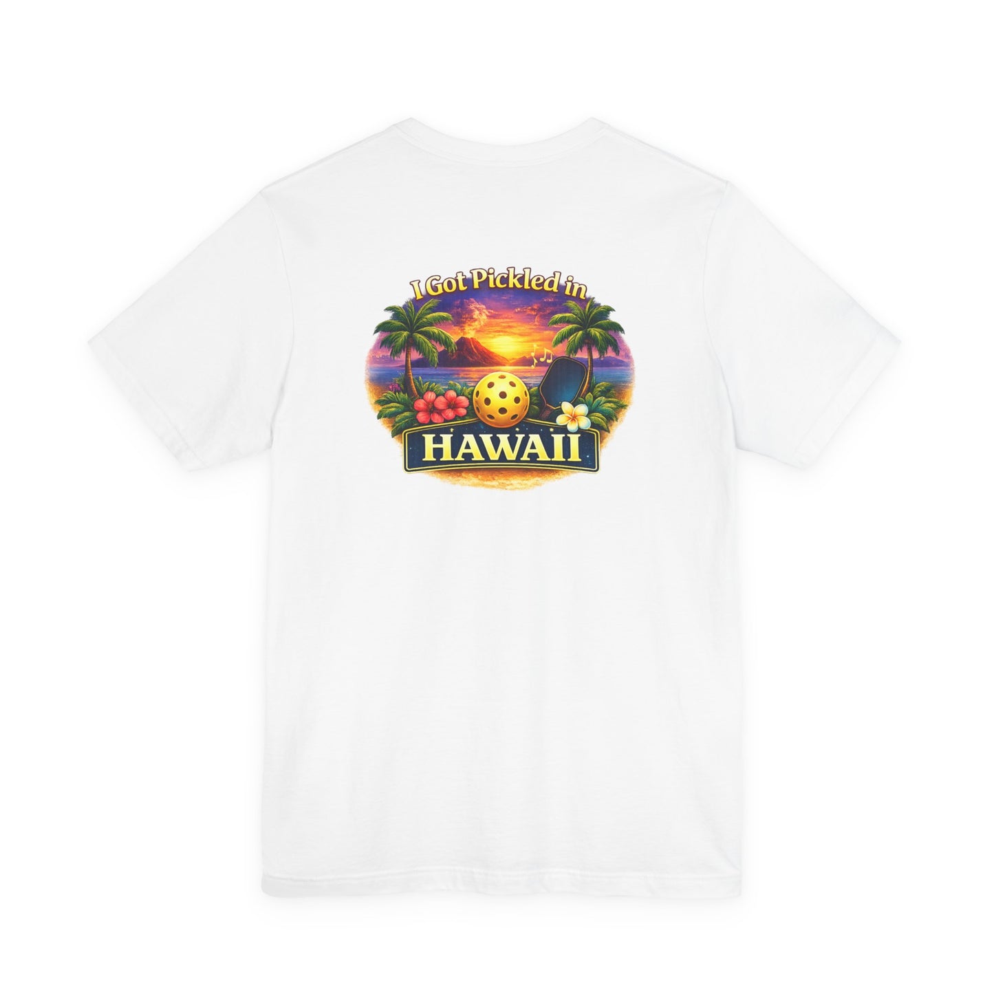 Hawaii Sunset Pickleball Tee | Tropical Beach Graphic T-Shirt