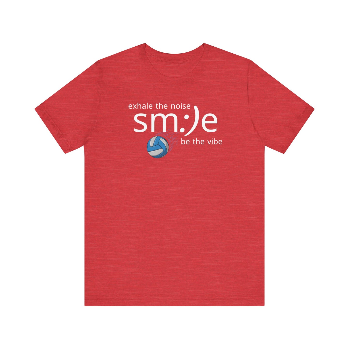sm:)e Exhale the Noise Volleyball Tee | Athletic Mindful Streetwear | Positive Vibe Court Confidence