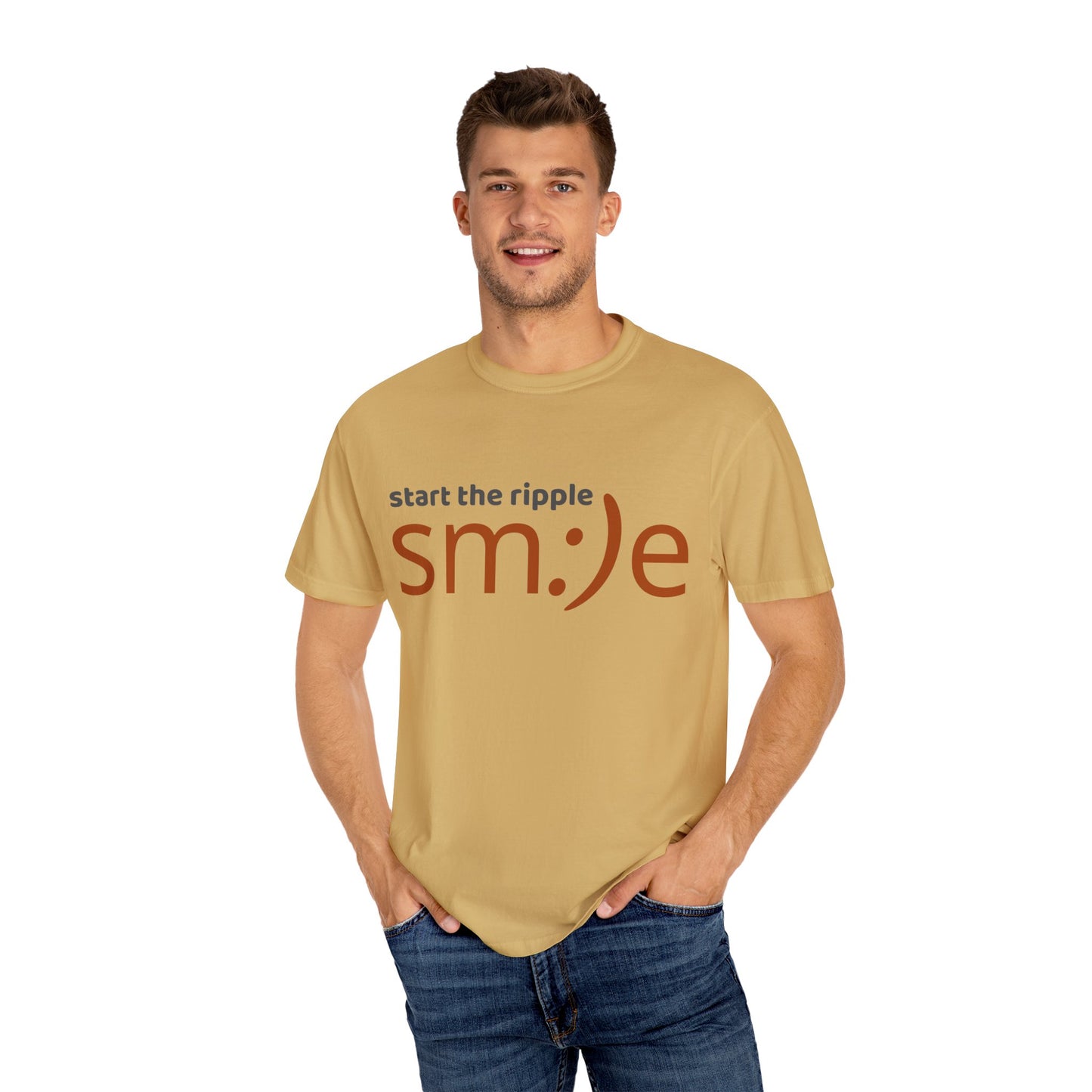 sm:)e Start the Ripple Garment-Dyed Tee | Premium Change-Maker Streetwear | Unisex Statement Shirt