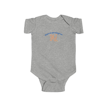 Diapered and Dangerous sm:)e Infant Bodysuit - Funny Baby Statement Onesie, Trendy Toddler Gift