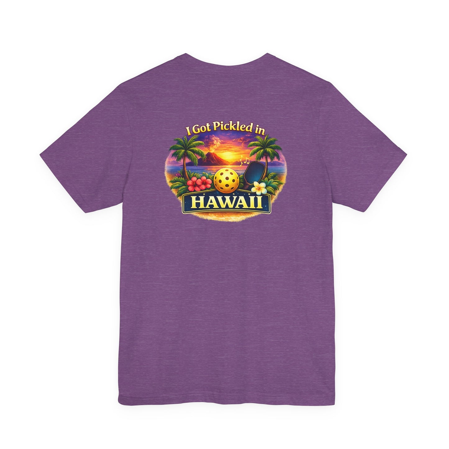 Hawaii Sunset Pickleball Tee | Tropical Beach Graphic T-Shirt