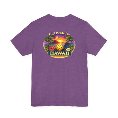 Hawaii Sunset Pickleball Tee | Tropical Beach Graphic T-Shirt