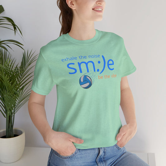 sm:)e Exhale the Noise Be the Vibe Volleyball Tee | Confident Athletic Streetwear | Positive Quote Shirt
