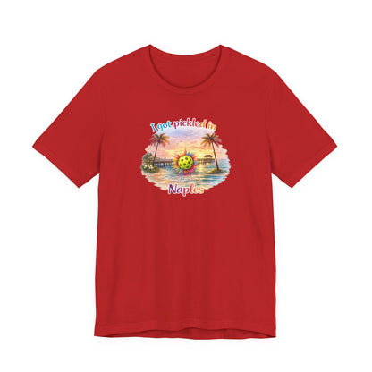 "I Got Pickled in Naples" Pickleball Tee — Funny Florida Vacation Shirt & Souvenir Gift