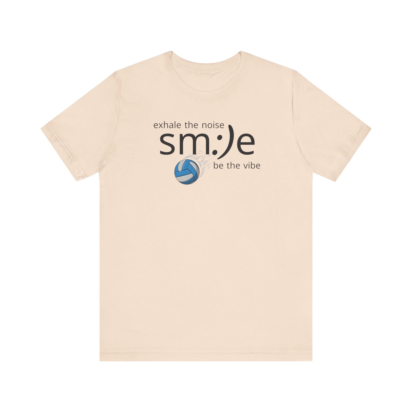 sm:)e Exhale the Noise Smile Vibes Volleyball Tee | Happy Athletic Streetwear | Positive Affirmation Shirt