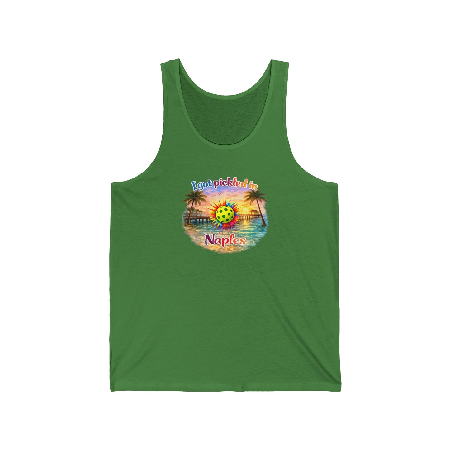Naples Pickleball Sunset Tank — "I got pickled in Naples"