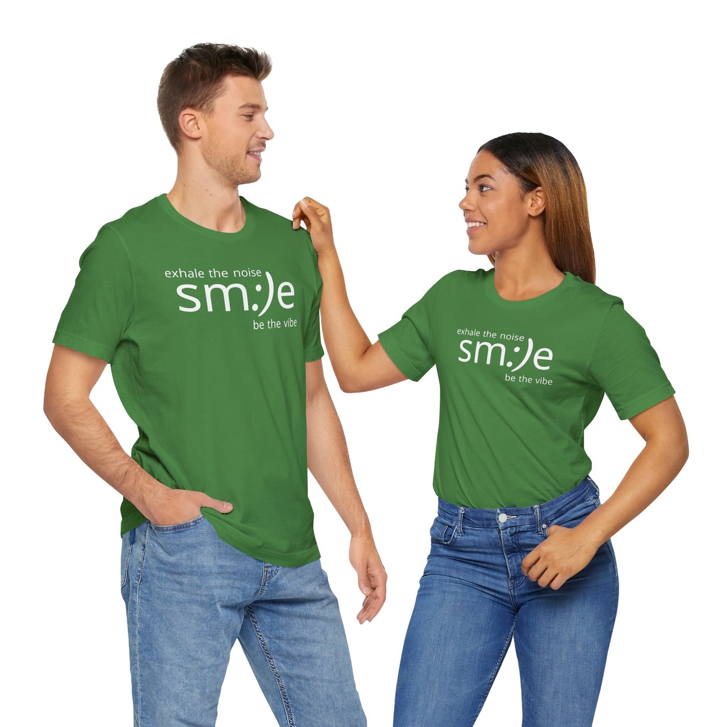 sm:)e Exhale the Noise Smile Vibe Tee | Mindful Streetwear | Unisex Motivational Graphic Shirt