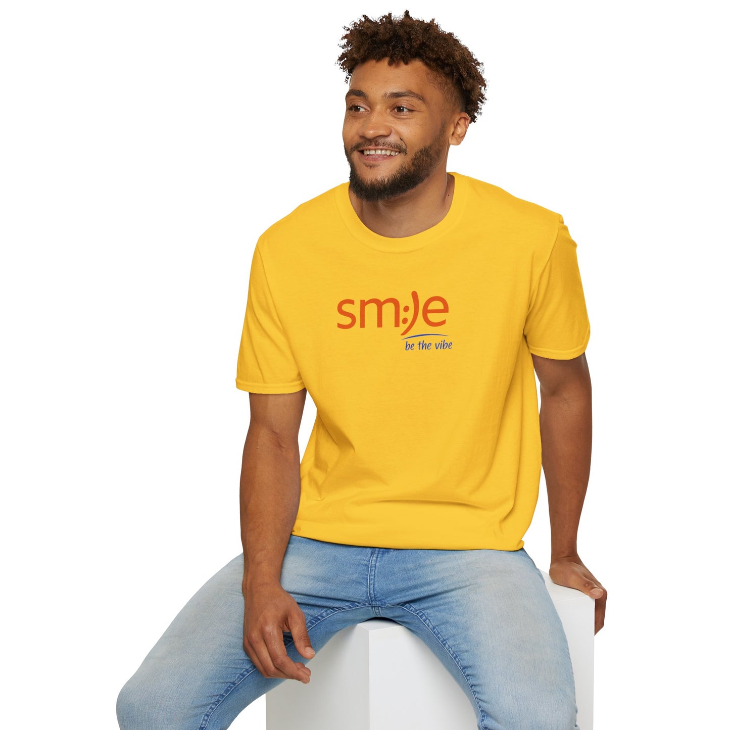 sm:)le Be the Vibe Softstyle Tee - Positive Energy Streetwear, Confidence Booster, Unisex Graphic Shirt