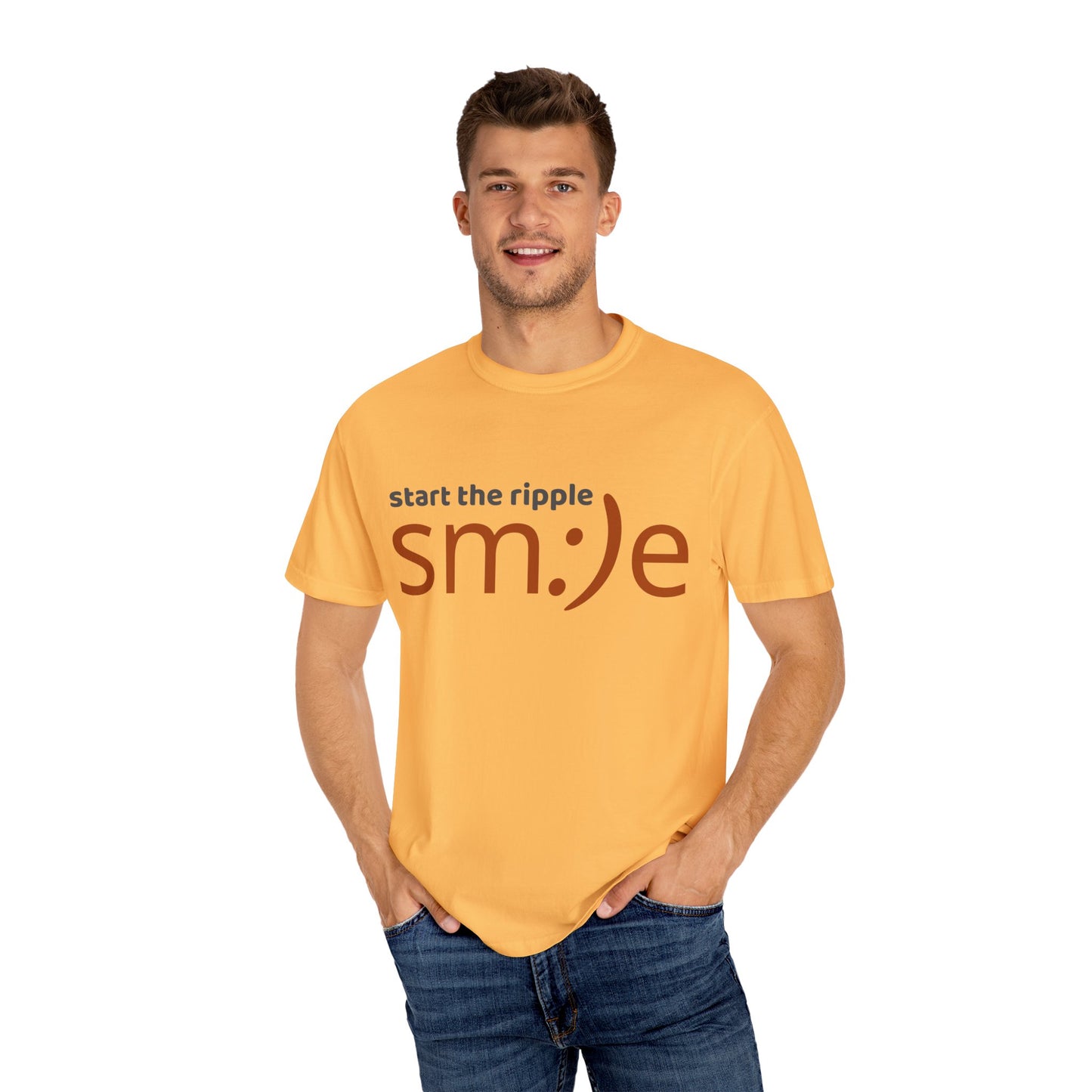 sm:)e Start the Ripple Garment-Dyed Tee | Premium Change-Maker Streetwear | Unisex Statement Shirt