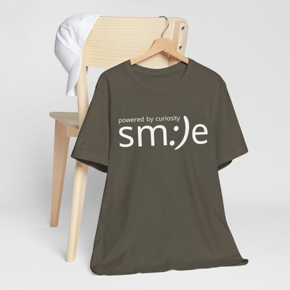 sm:)e Powered by Curiosity Tee | Lifelong Learner Streetwear | Every Age is a Student Shirt