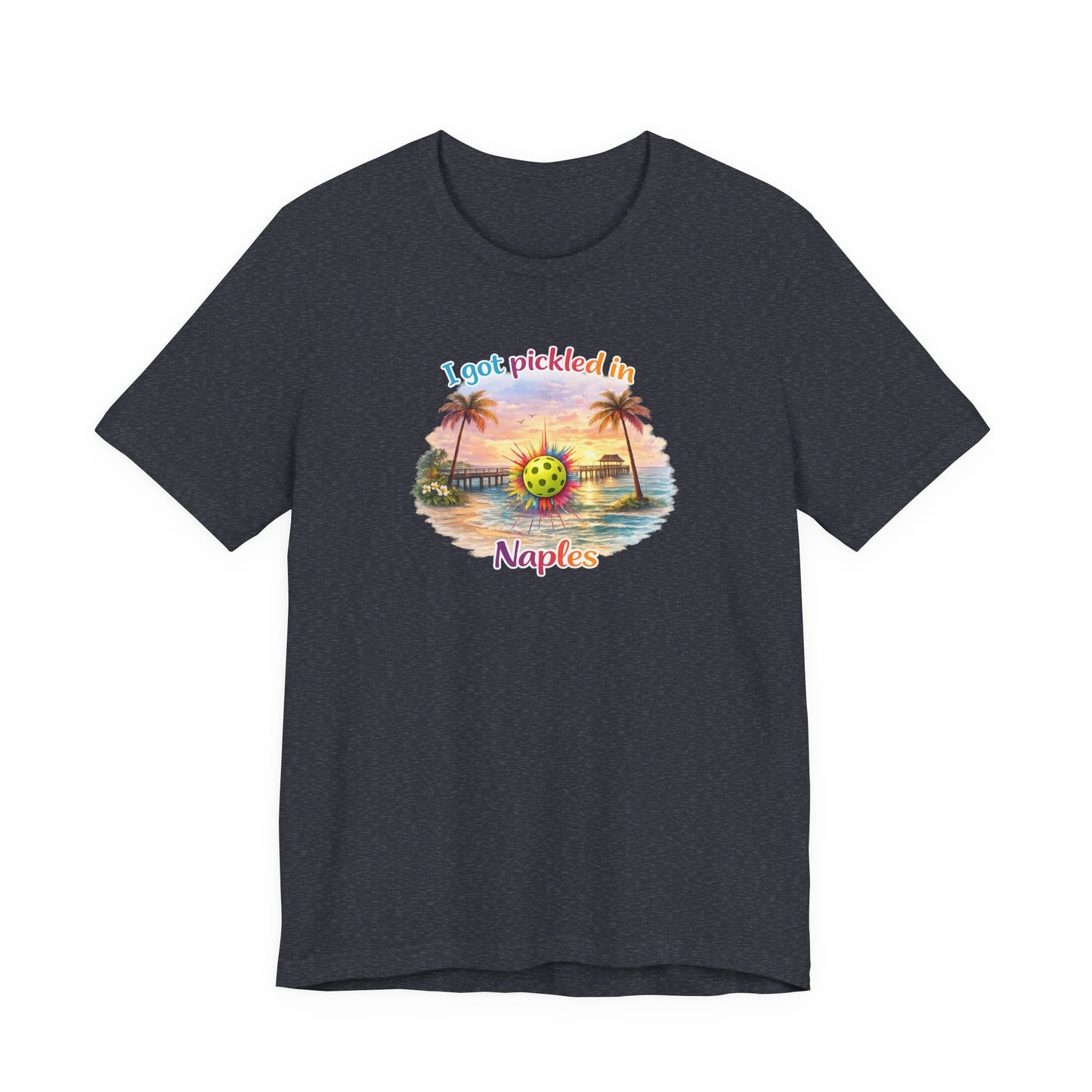 "I Got Pickled in Naples" Pickleball Tee — Funny Florida Vacation Shirt & Souvenir Gift