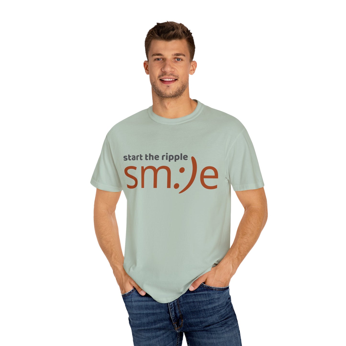 sm:)e Start the Ripple Garment-Dyed Tee | Premium Change-Maker Streetwear | Unisex Statement Shirt