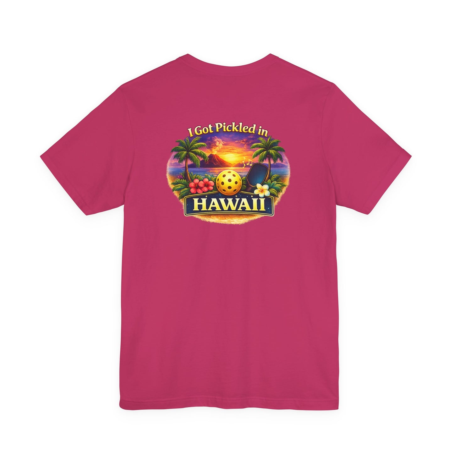 Hawaii Sunset Pickleball Tee | Tropical Beach Graphic T-Shirt