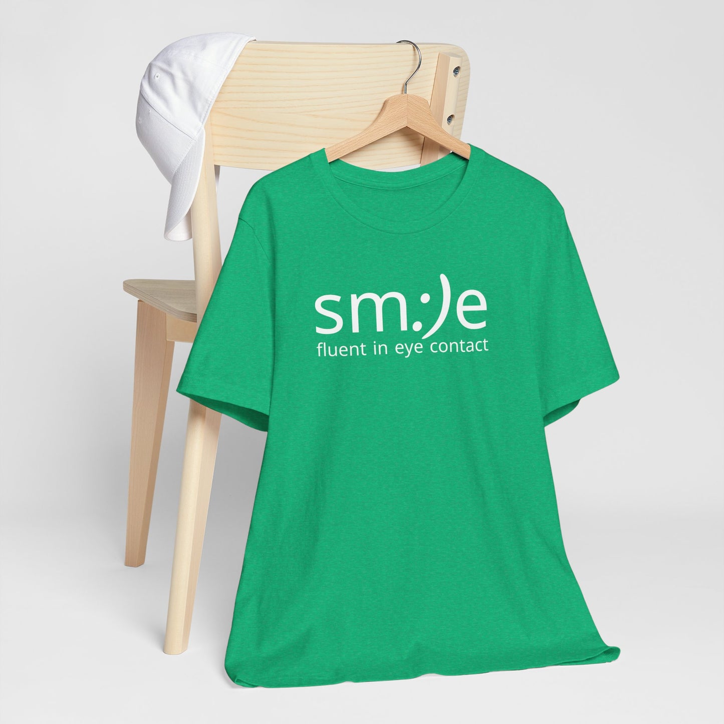 sm:)e Fluent in Eye Contact T-Shirt | Confidence Statement Tee | Unisex Streetwear