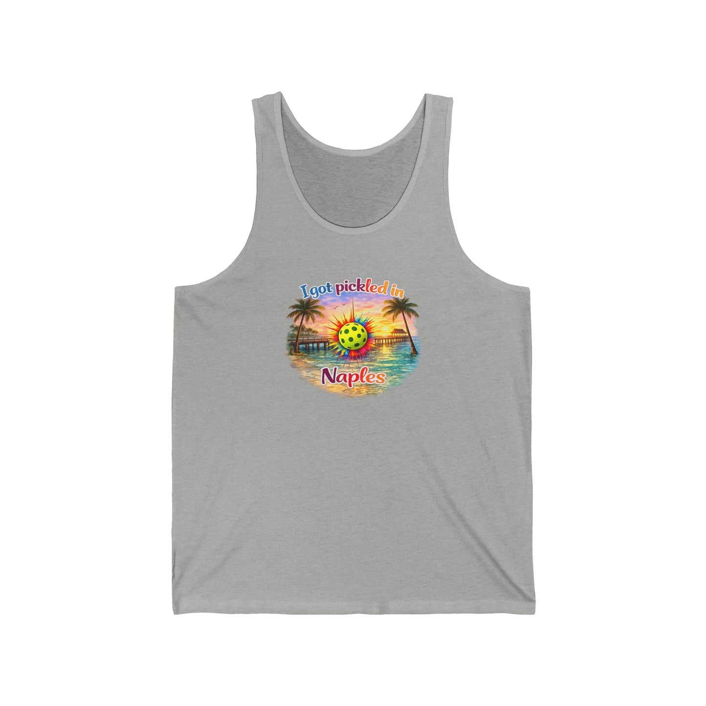 Naples Pickleball Sunset Tank — "I got pickled in Naples"