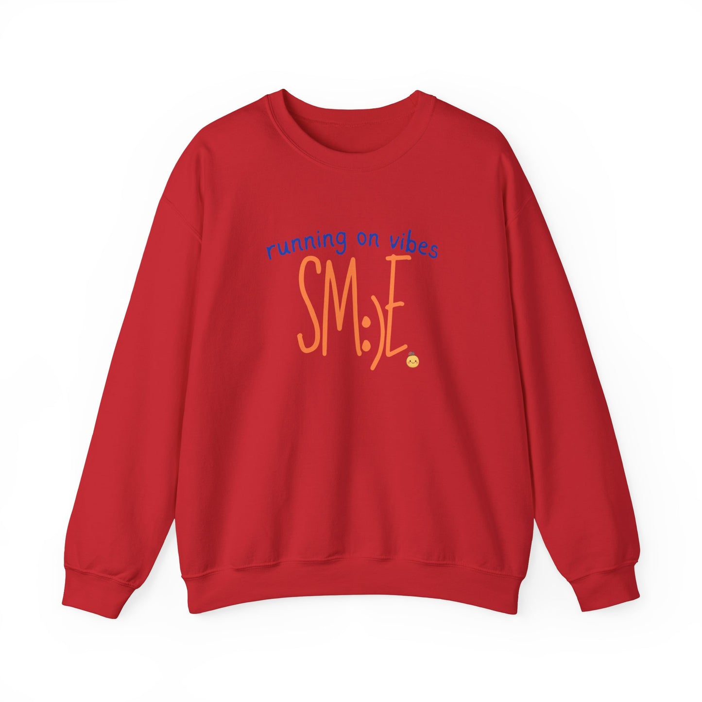 sm:)e Running on Vibes Crewneck Sweatshirt | Positive Energy Streetwear | Cozy Confidence Unisex