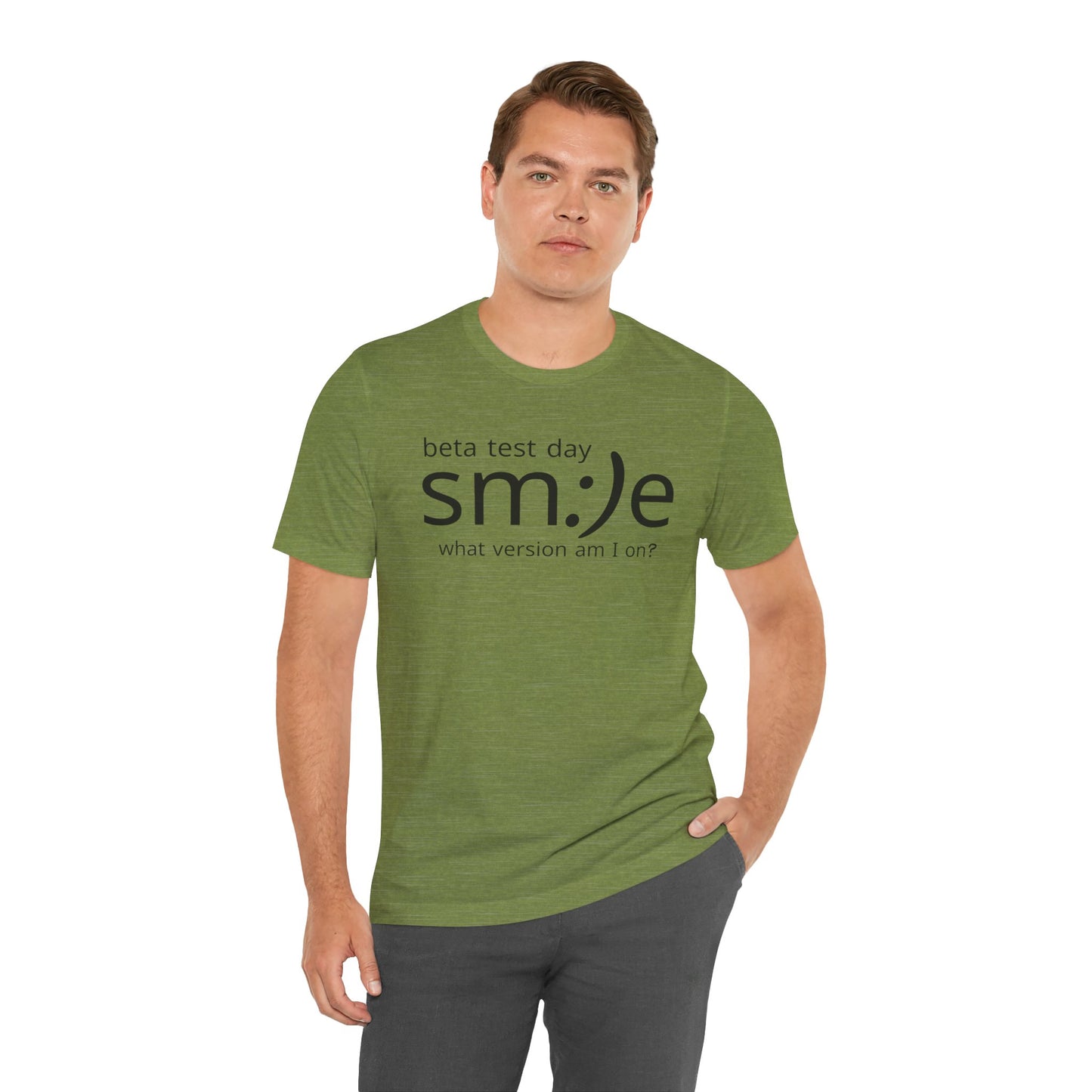 Beta Test Day Statement Tee | Tech Humor Shirt | sm:)e Confidence Wear | Gamer Gift