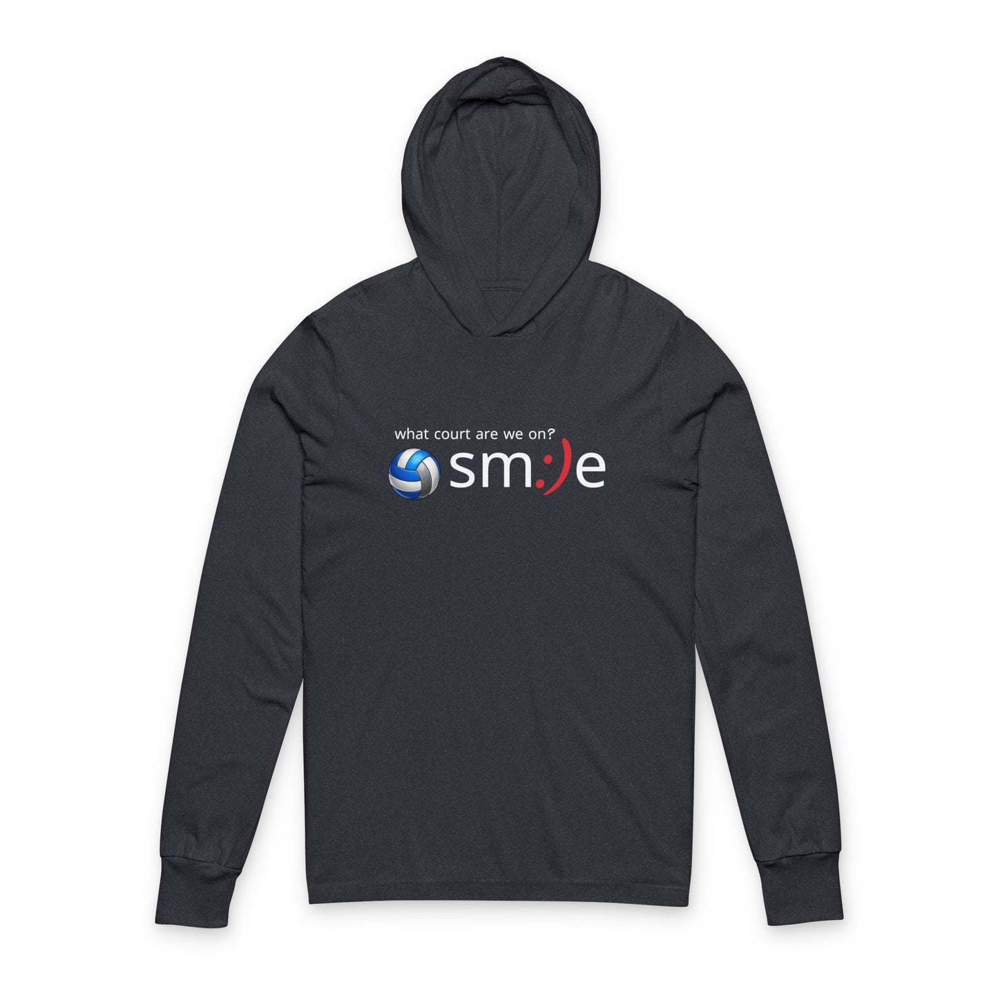 What Court Are We On? sm:)e Volleyball Hoodie - Tournament Confusion Tee