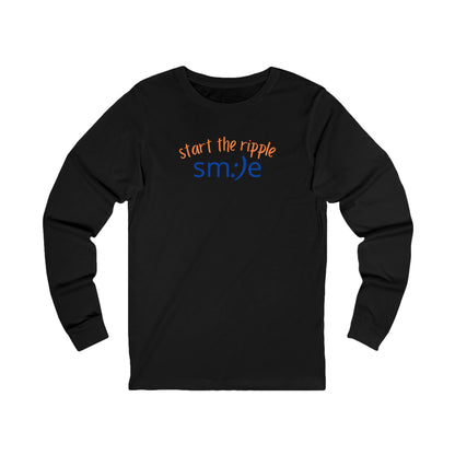Start the Ripple Long Sleeve Tee - Inspirational Streetwear, Confidence Booster, Unisex Statement Shirt