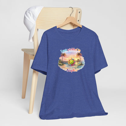 "I Got Pickled in Naples" Pickleball Tee — Funny Florida Vacation Shirt & Souvenir Gift
