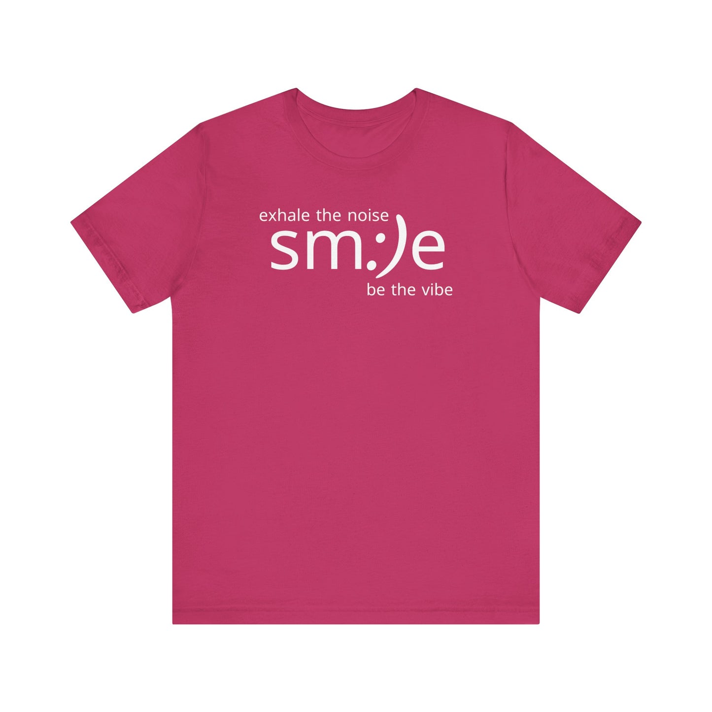 sm:)e Exhale the Noise Smile Vibe Tee | Mindful Streetwear | Unisex Motivational Graphic Shirt