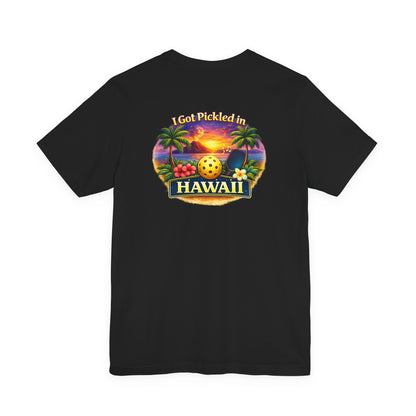 Hawaii Sunset Pickleball Tee | Tropical Beach Graphic T-Shirt