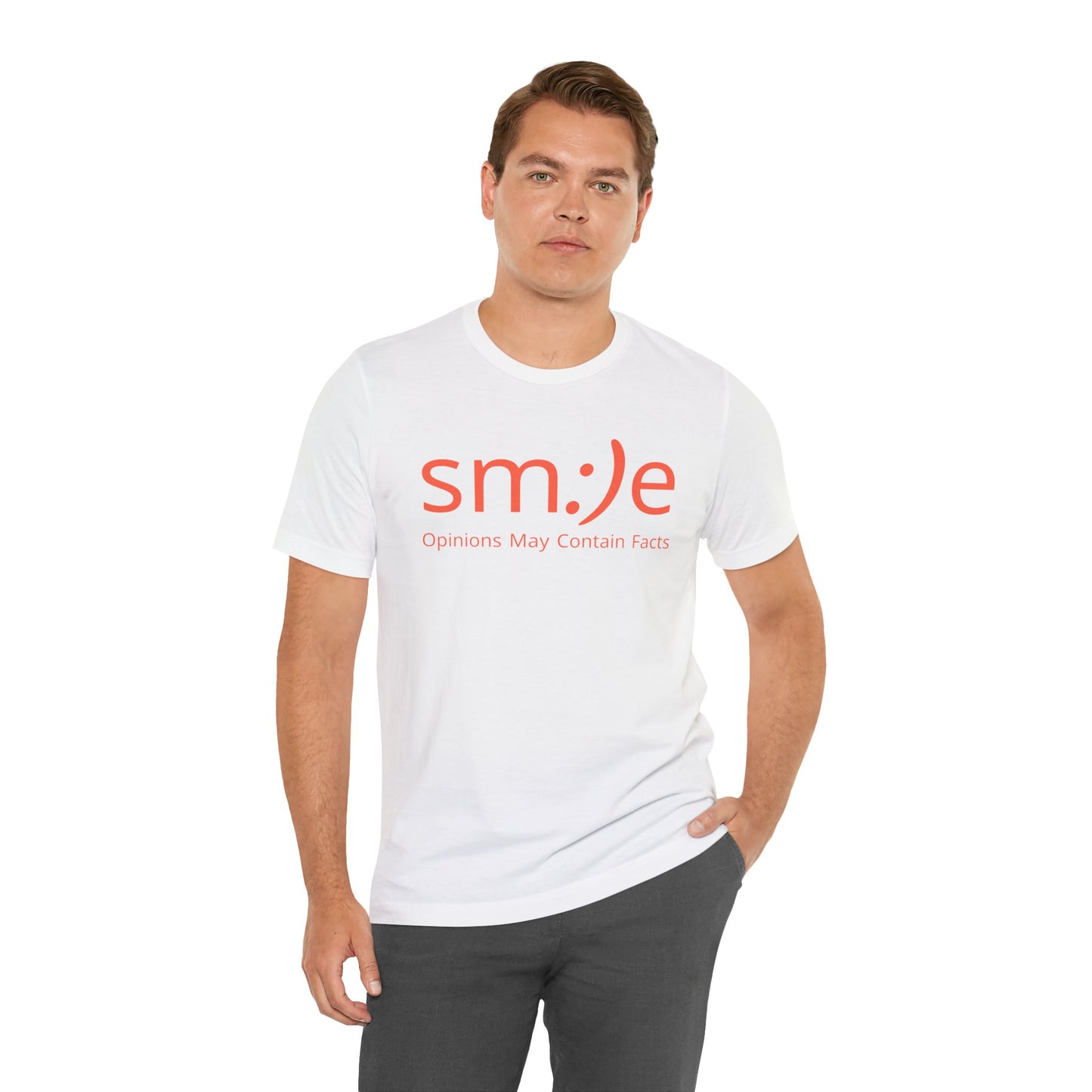 sm:)e Opinions May Contain Facts T-Shirt | Intellectual Sass | Trendy Graphic Tee