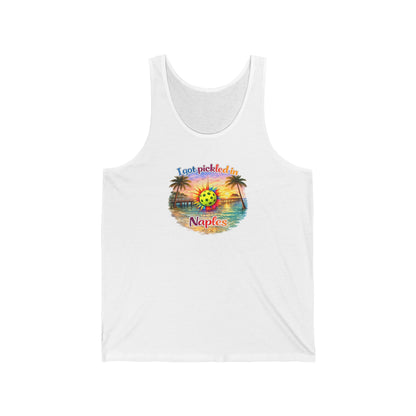 Naples Pickleball Sunset Tank — "I got pickled in Naples"