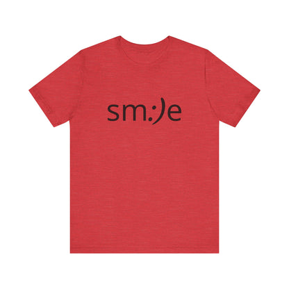 sm:)e Smile Face Logo Tee | Happy Confidence Streetwear | Funny Everyday Unisex Shirt