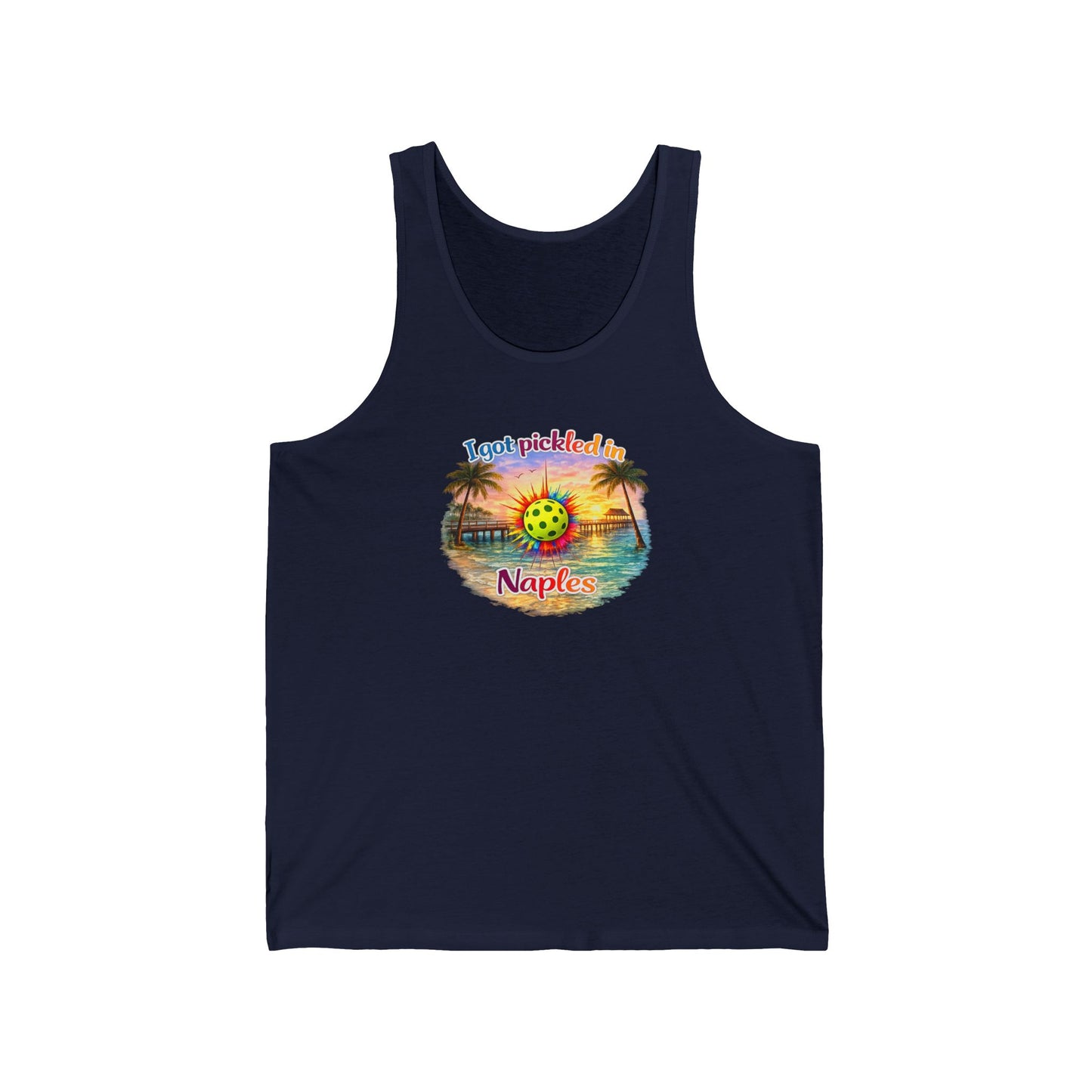 Naples Pickleball Sunset Tank — "I got pickled in Naples"