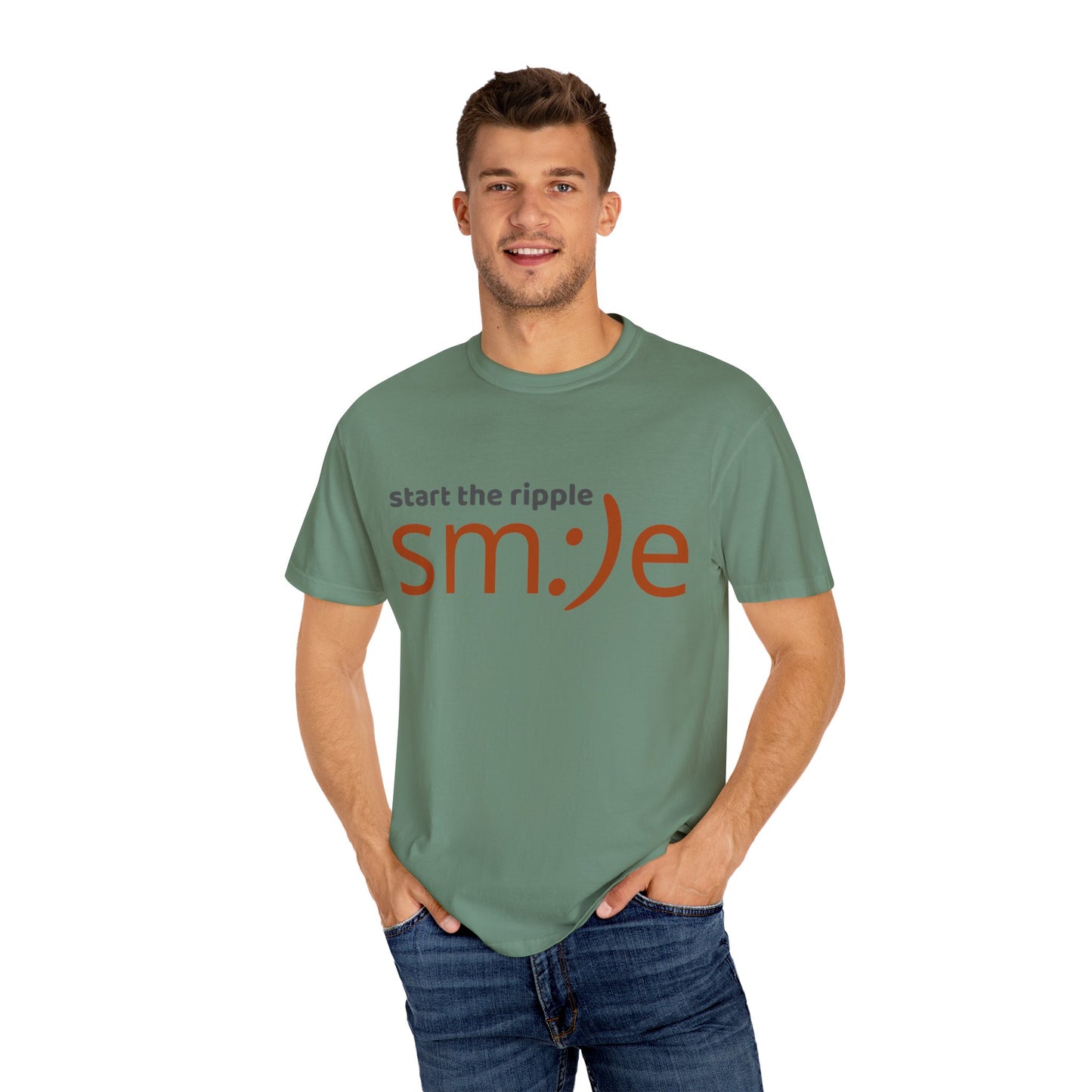 sm:)e Start the Ripple Garment-Dyed Tee | Premium Change-Maker Streetwear | Unisex Statement Shirt