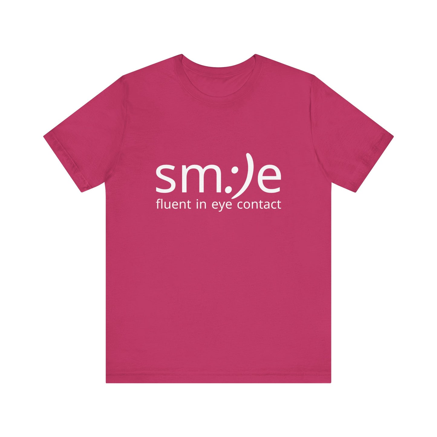 sm:)e Fluent in Eye Contact Tee | Social Confidence Streetwear | Funny Motivational Graphic Shirt