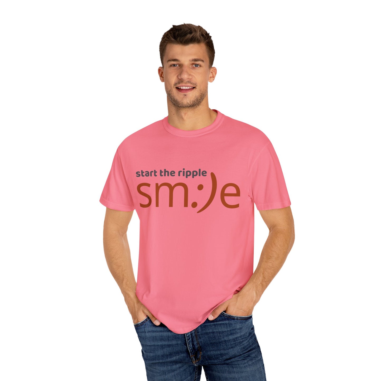 sm:)e Start the Ripple Garment-Dyed Tee | Premium Change-Maker Streetwear | Unisex Statement Shirt