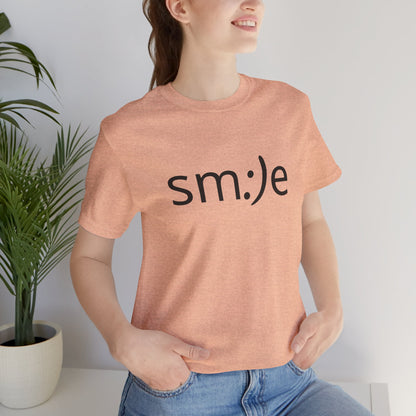 sm:)e Smile Face Logo Tee | Happy Confidence Streetwear | Funny Everyday Unisex Shirt