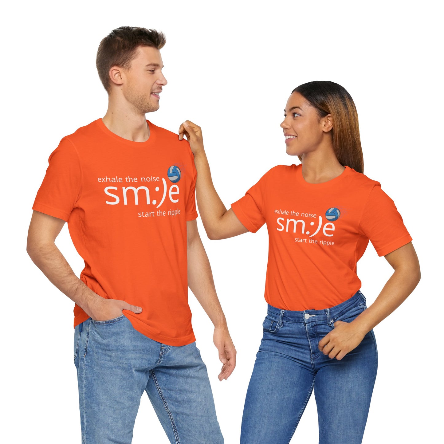 Unisex Jersey Short Sleeve Tee | Exhale the Noise sm:)e Start the Ripple Volleyball