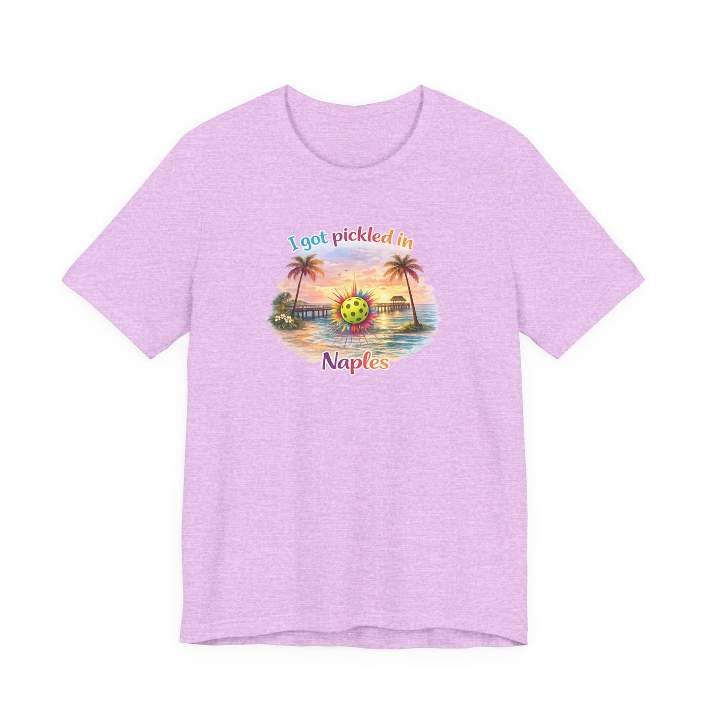 "I Got Pickled in Naples" Pickleball Tee — Funny Florida Vacation Shirt & Souvenir Gift