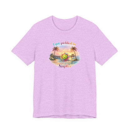 "I Got Pickled in Naples" Pickleball Tee — Funny Florida Vacation Shirt & Souvenir Gift