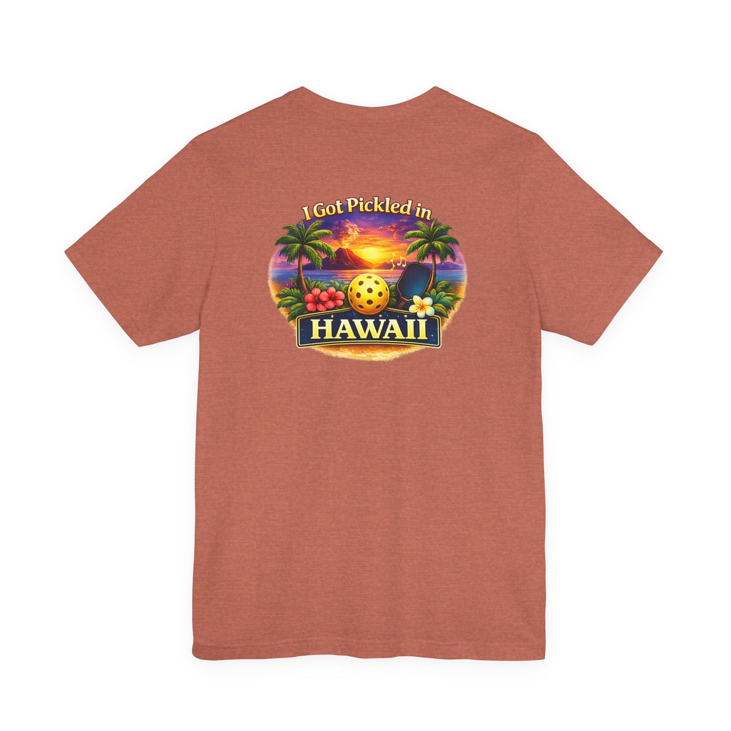Hawaii Sunset Pickleball Tee | Tropical Beach Graphic T-Shirt